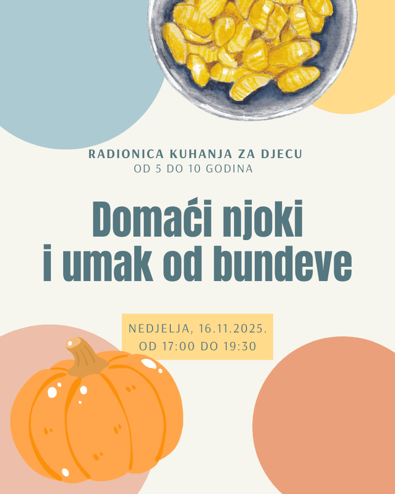Workshop POP UP - domaći njoki i umak od bundeve